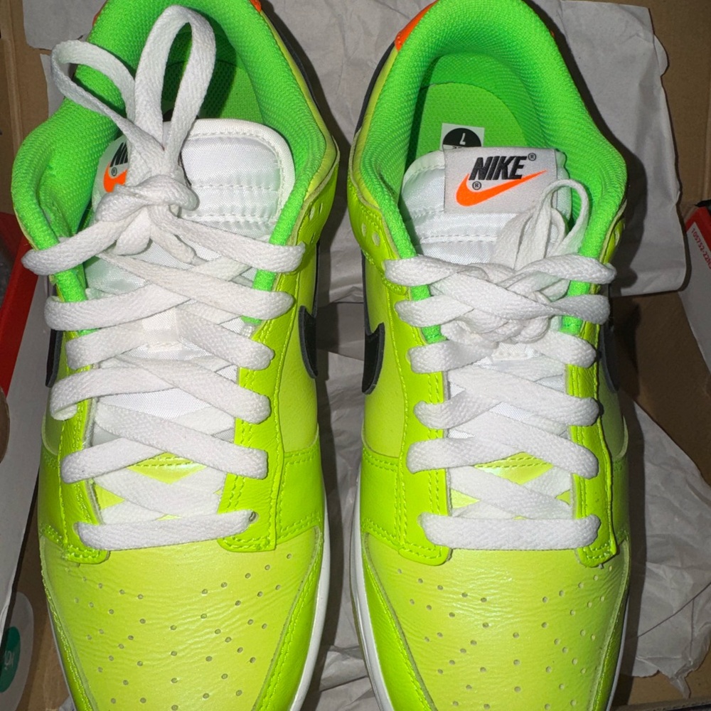 Nike Neon Green and White Sneakers